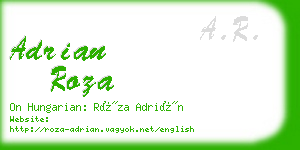 adrian roza business card